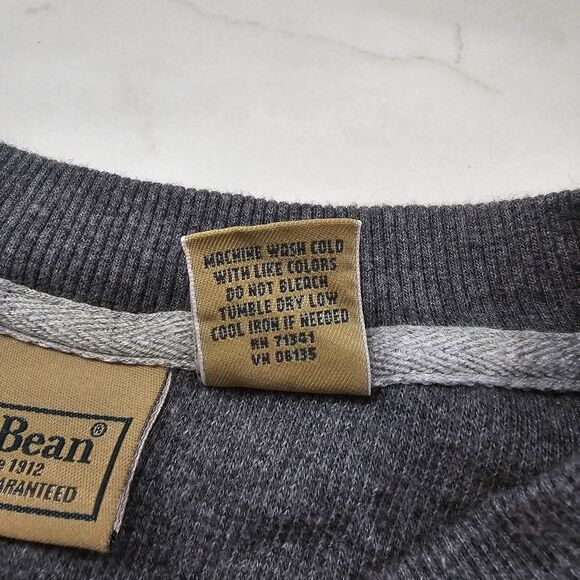 LL Bean Gray Sweater Men XL Knit Academia Cozy Goblincore Classic Preppy Neutral - Picture 6 of 8